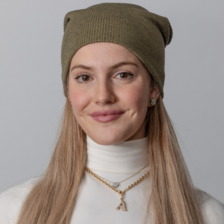 Green Heathered Knit Beanie