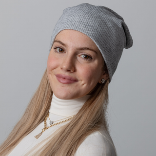 Light Gray Heathered Knit Beanie