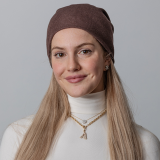 Chocolate Shimmer Knit Beanie