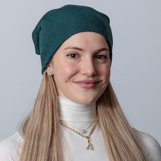 Green Shimmer Knit Beanie