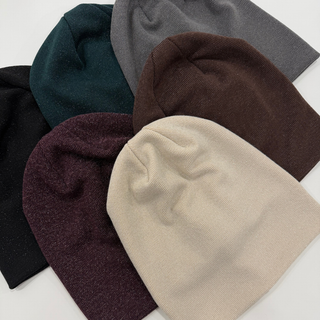 Black Shimmer Knit Beanie