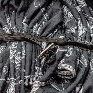 Black Fleur Noire Pre-Tied Scarf