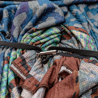 Indigo Leopard Mix Pre-Tied Scarf