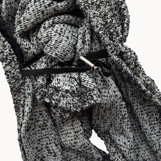 Boucle Plush Knit Pre-Tied Scarf