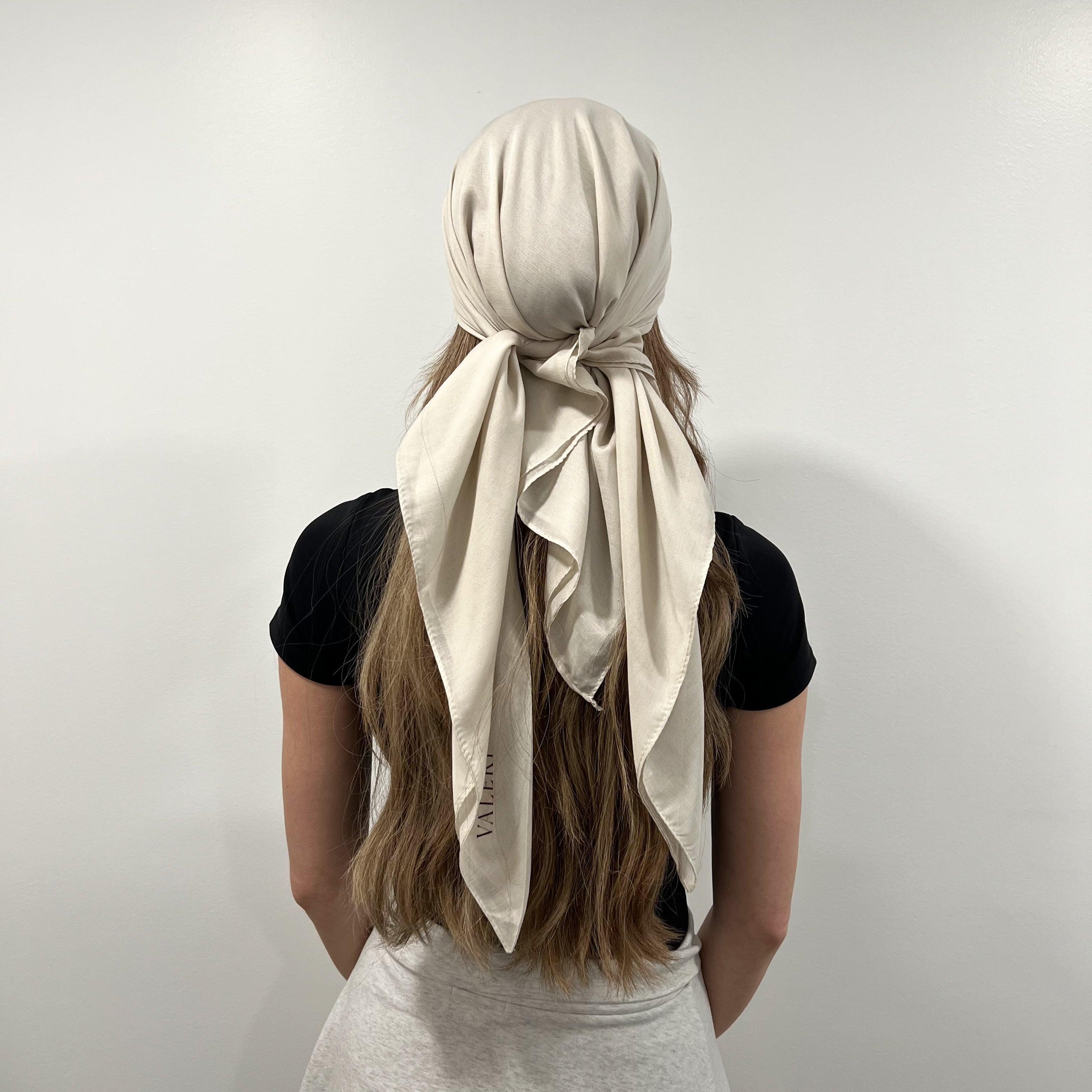 Solid Cotton Triangle Scarf