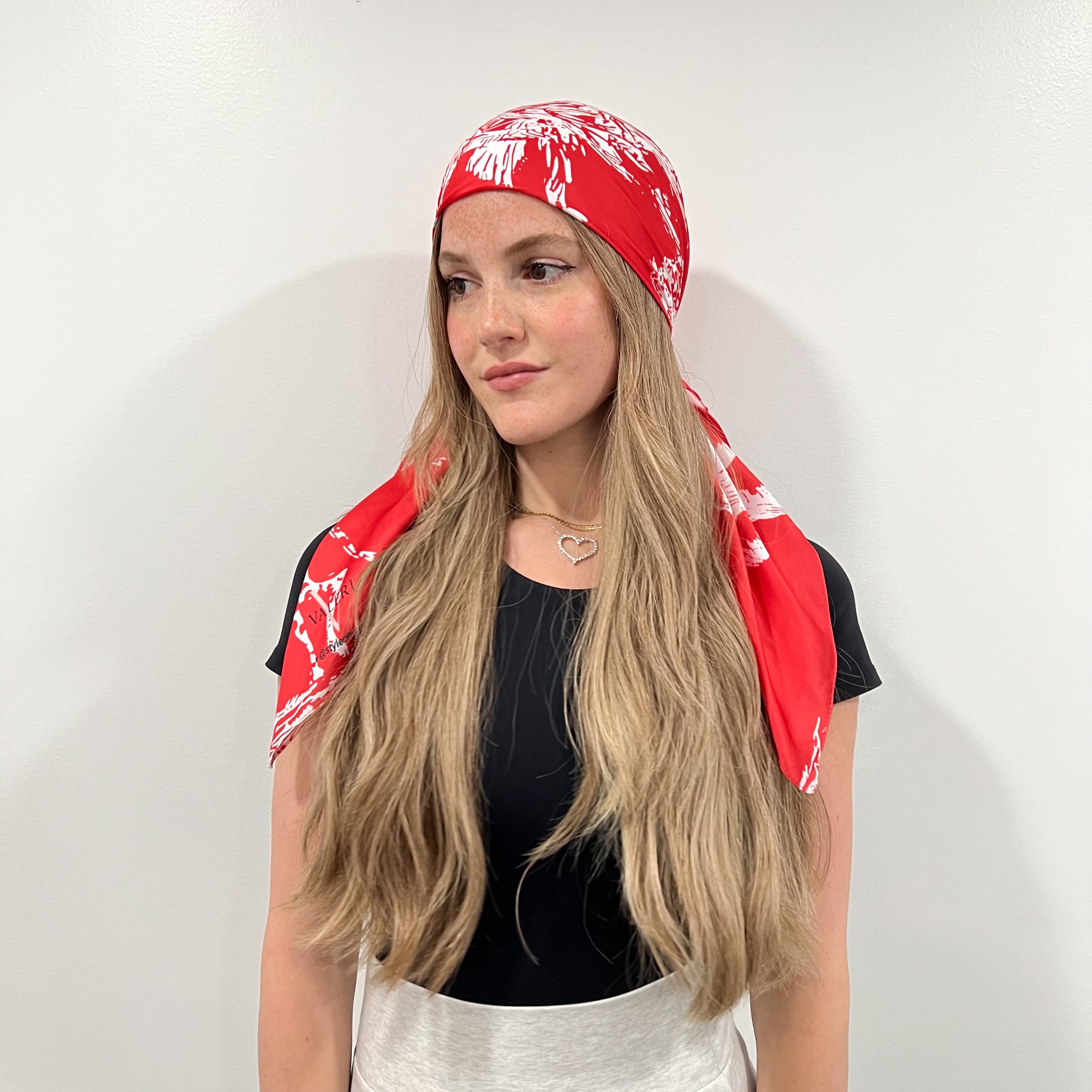 Scarlet Safari X @styledbyrebs Satin Open Square Scarf
