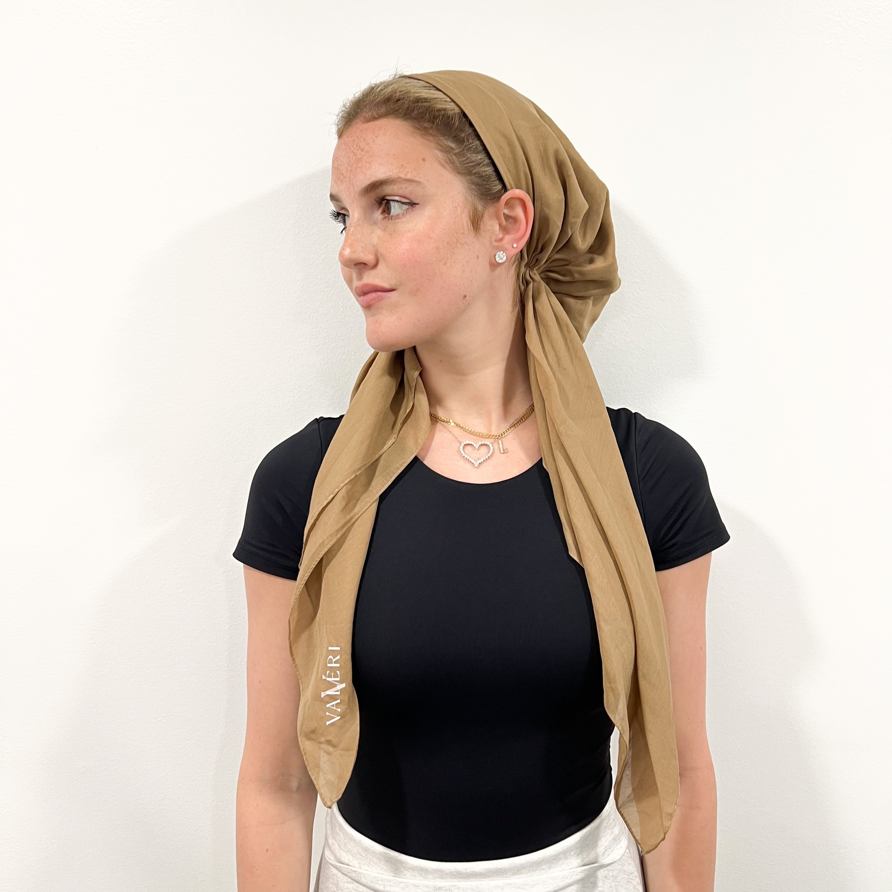 Solid Cotton Pre-Tied Scarf