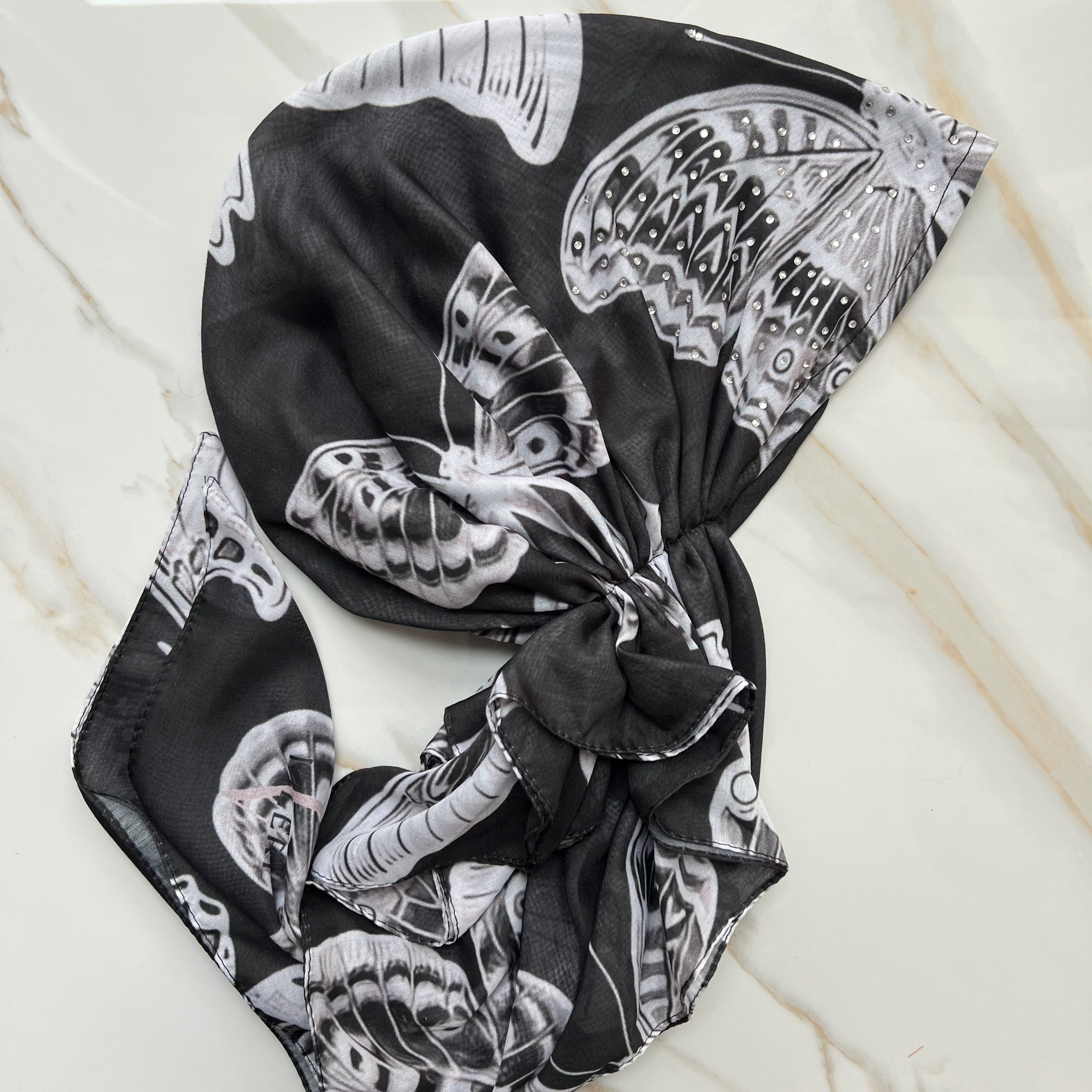 Athalia Embellished Pre-Tied Scarf