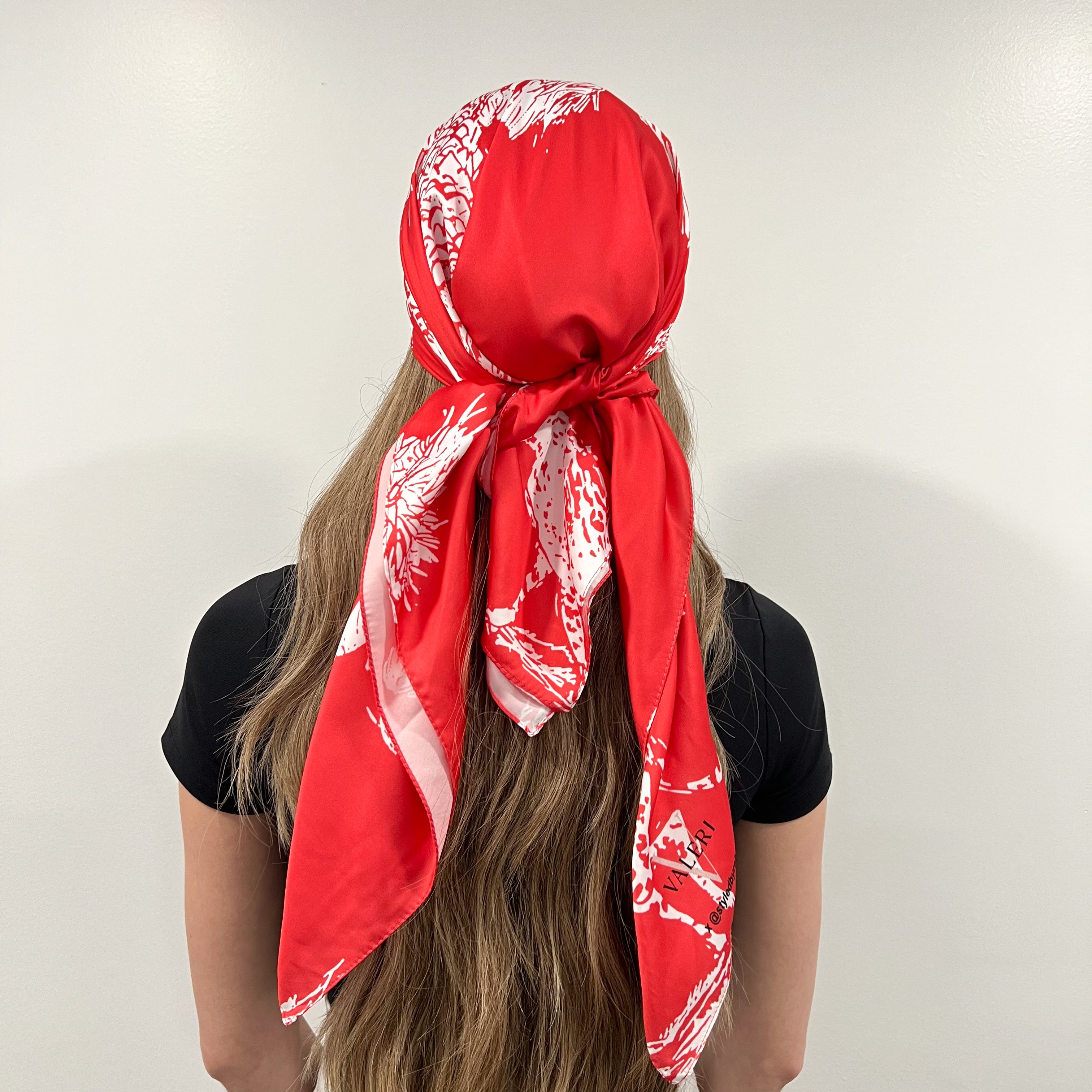 Scarlet Safari X @styledbyrebs Satin Open Square Scarf