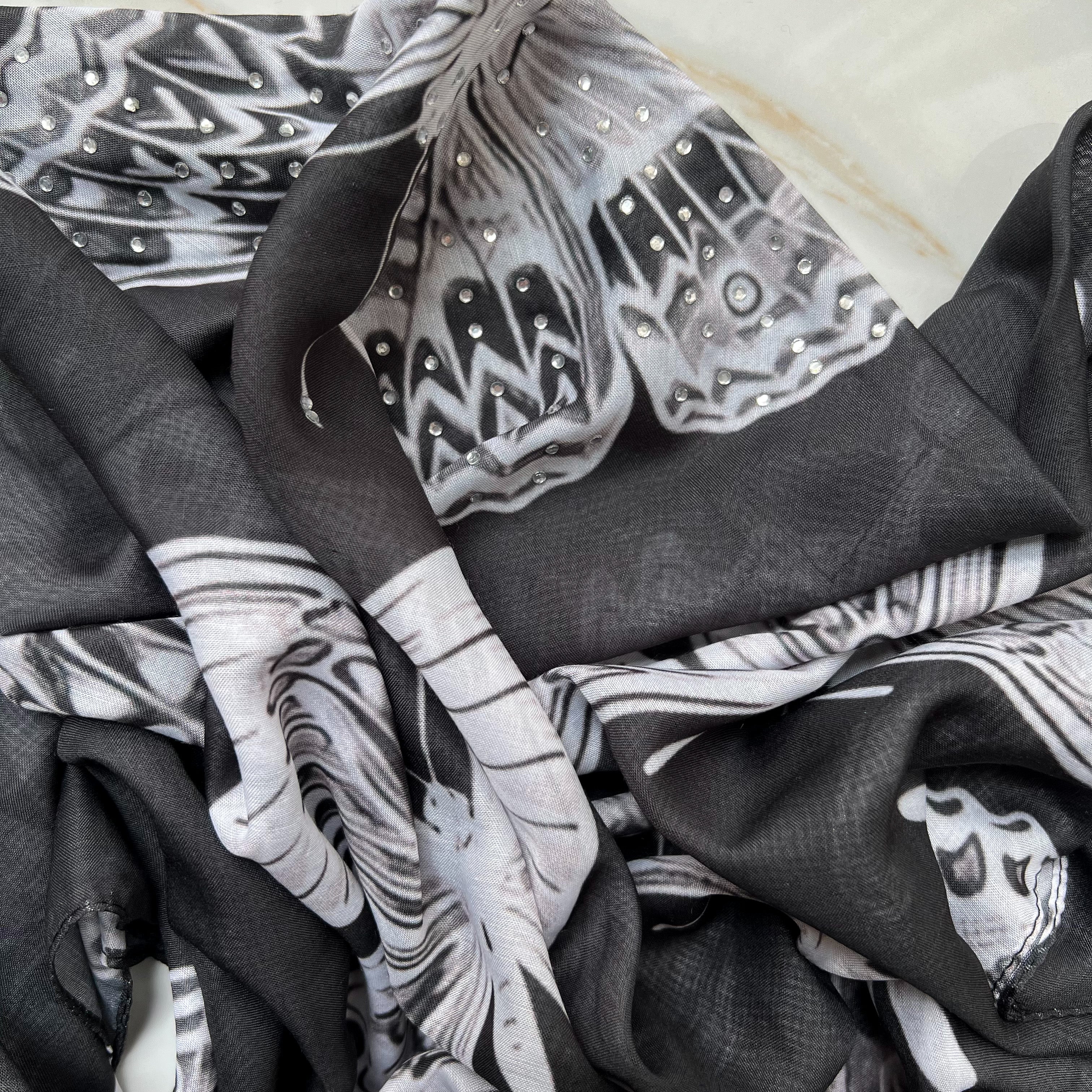 Athalia Embellished Triangle Scarf