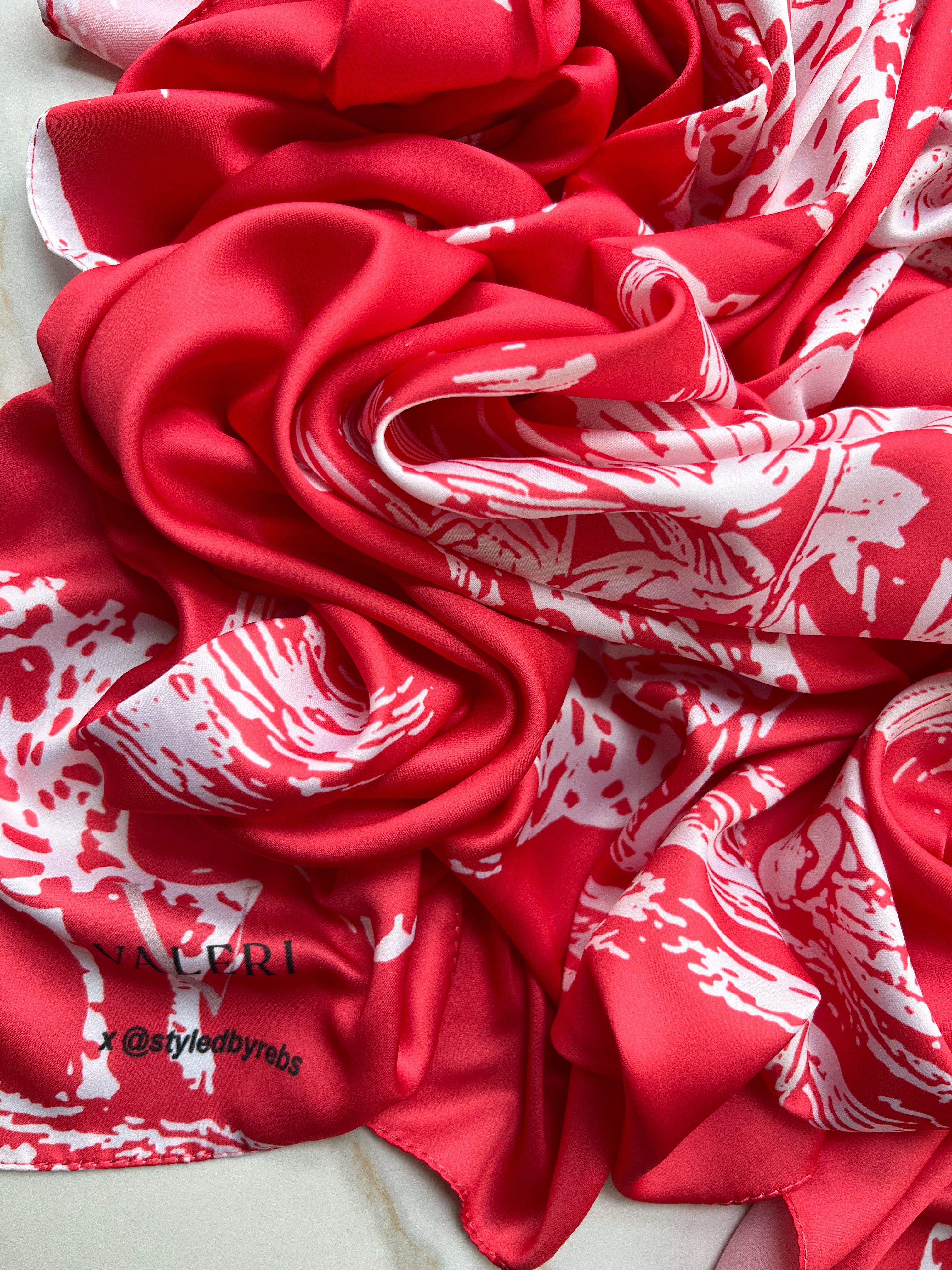 Scarlet Safari X @styledbyrebs Satin Open Square Scarf