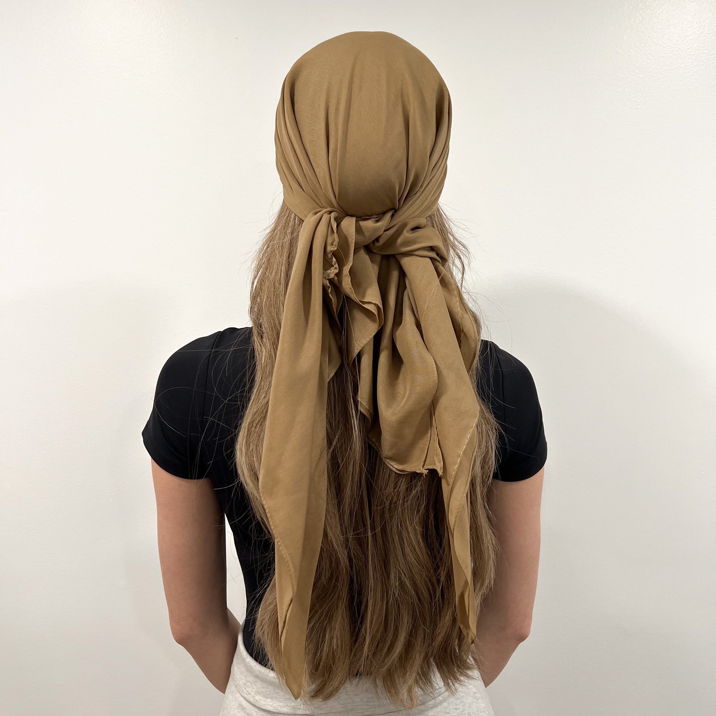 Solid Cotton Triangle Scarf