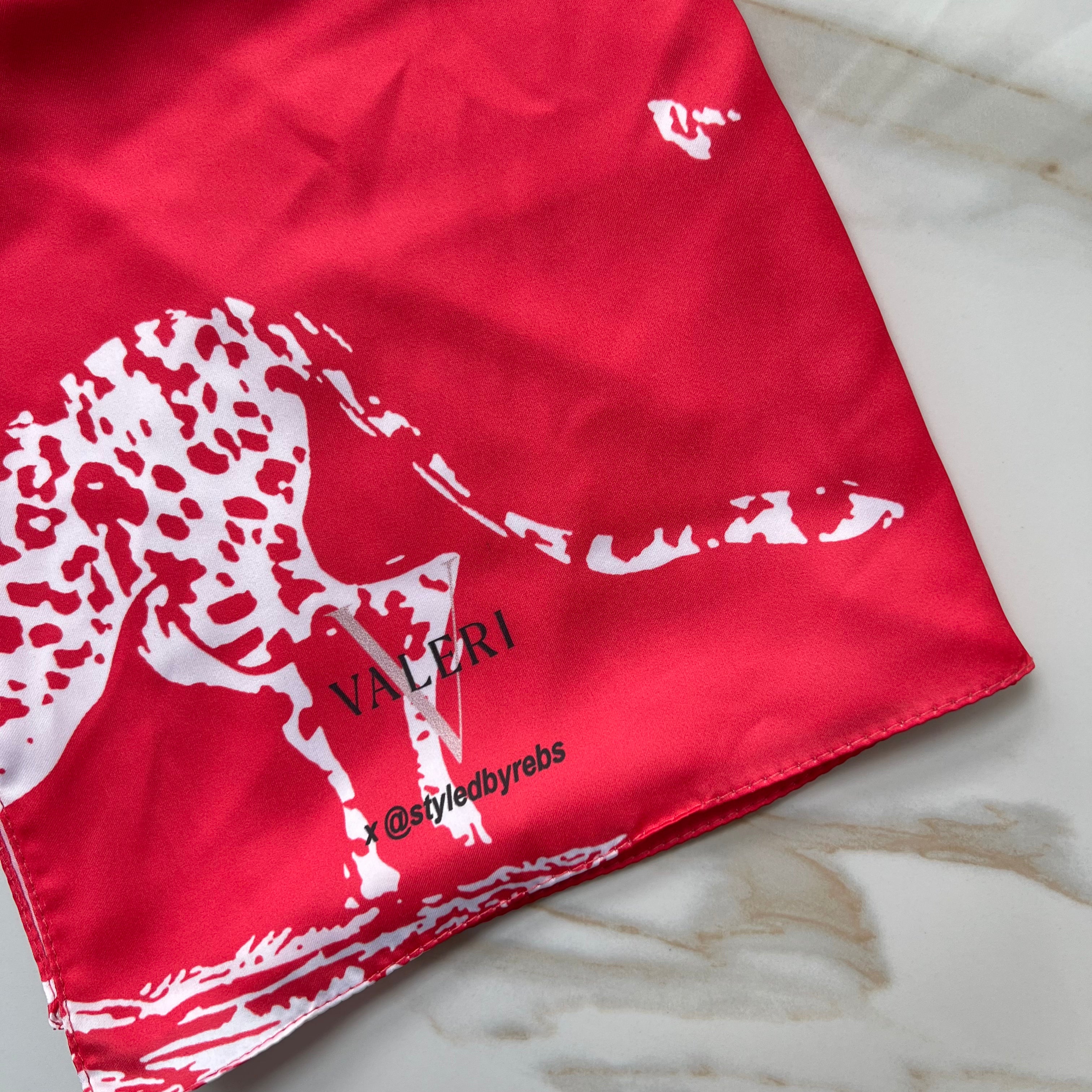 Scarlet Safari X @styledbyrebs Satin Open Square Scarf