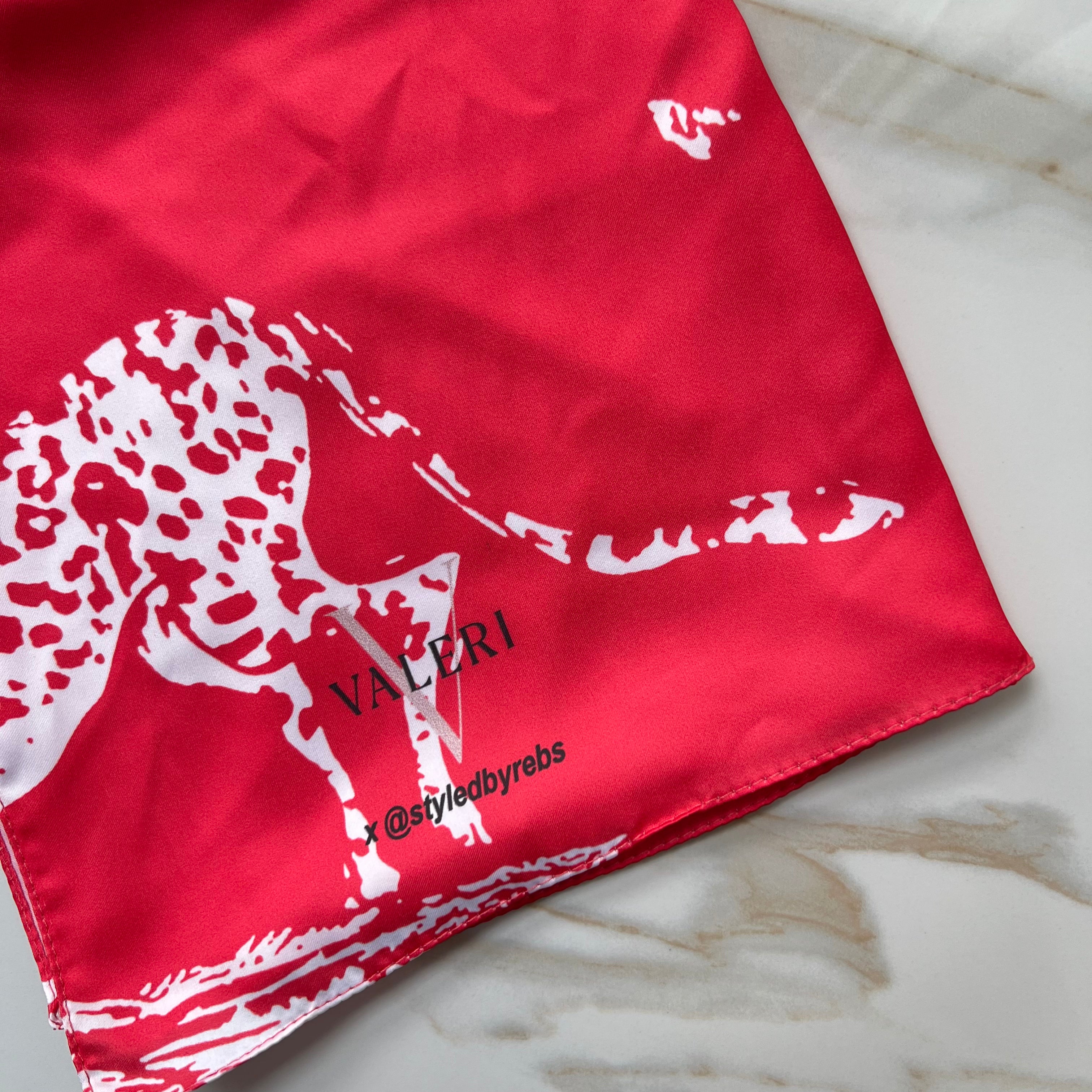 Scarlet Safari X @styledbyrebs Silk Open Square Scarf