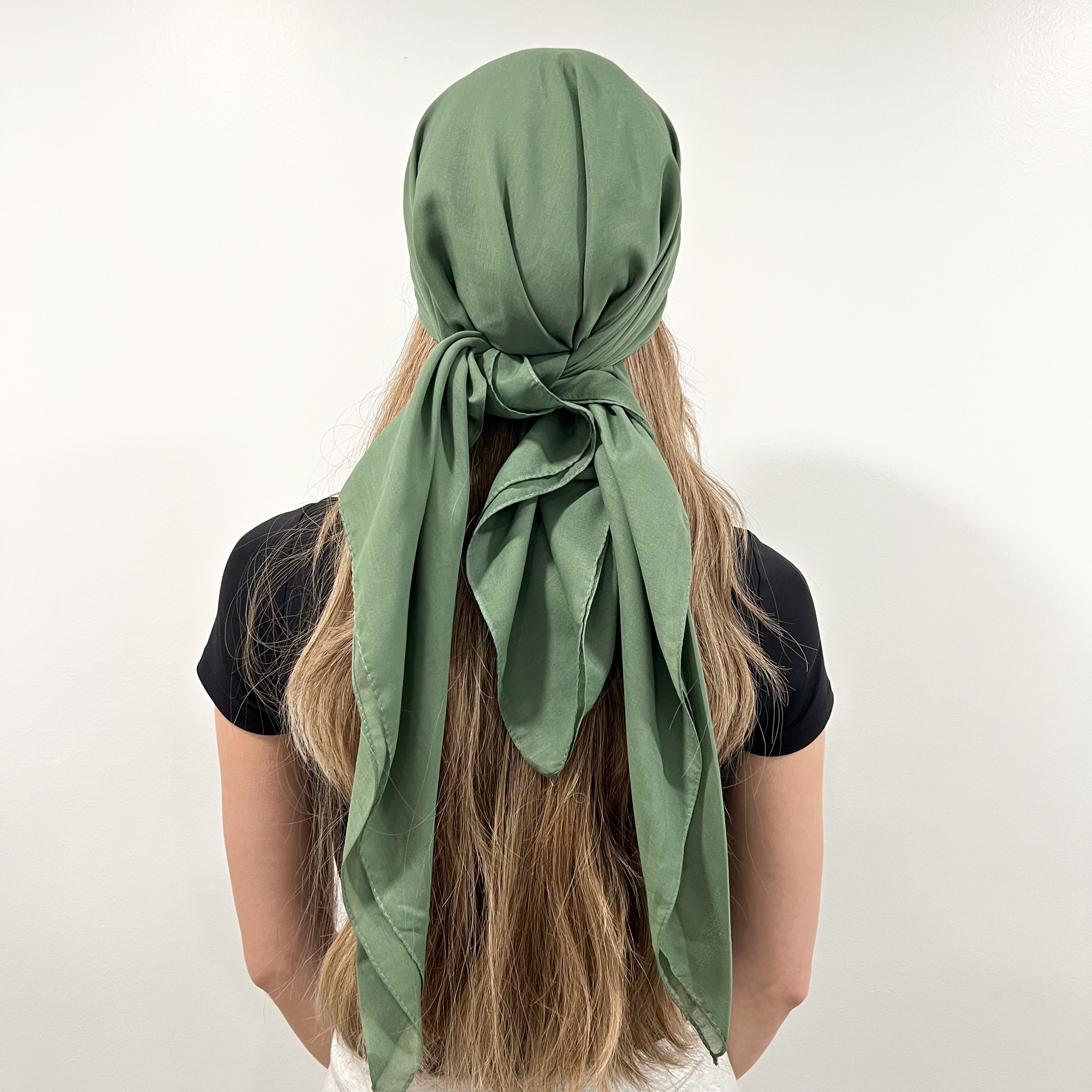 Solid Cotton Triangle Scarf