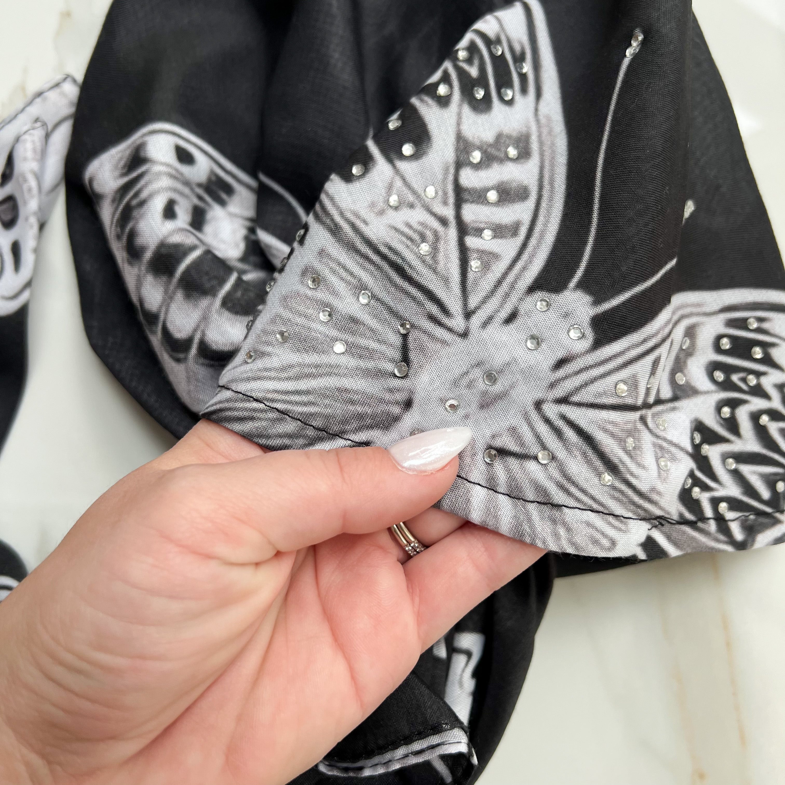 Athalia Embellished Pre-Tied Scarf