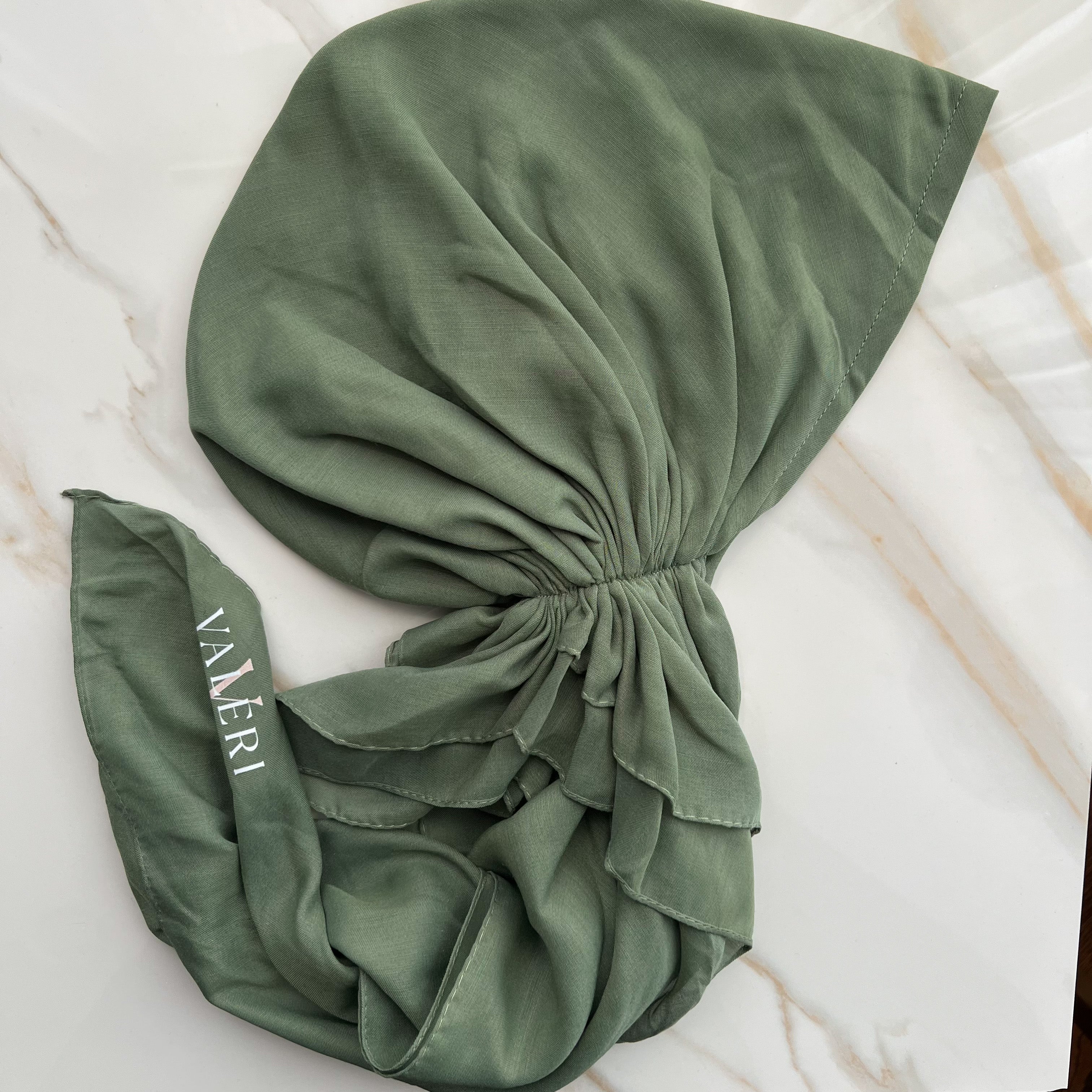 Solid Cotton Pre-Tied Scarf