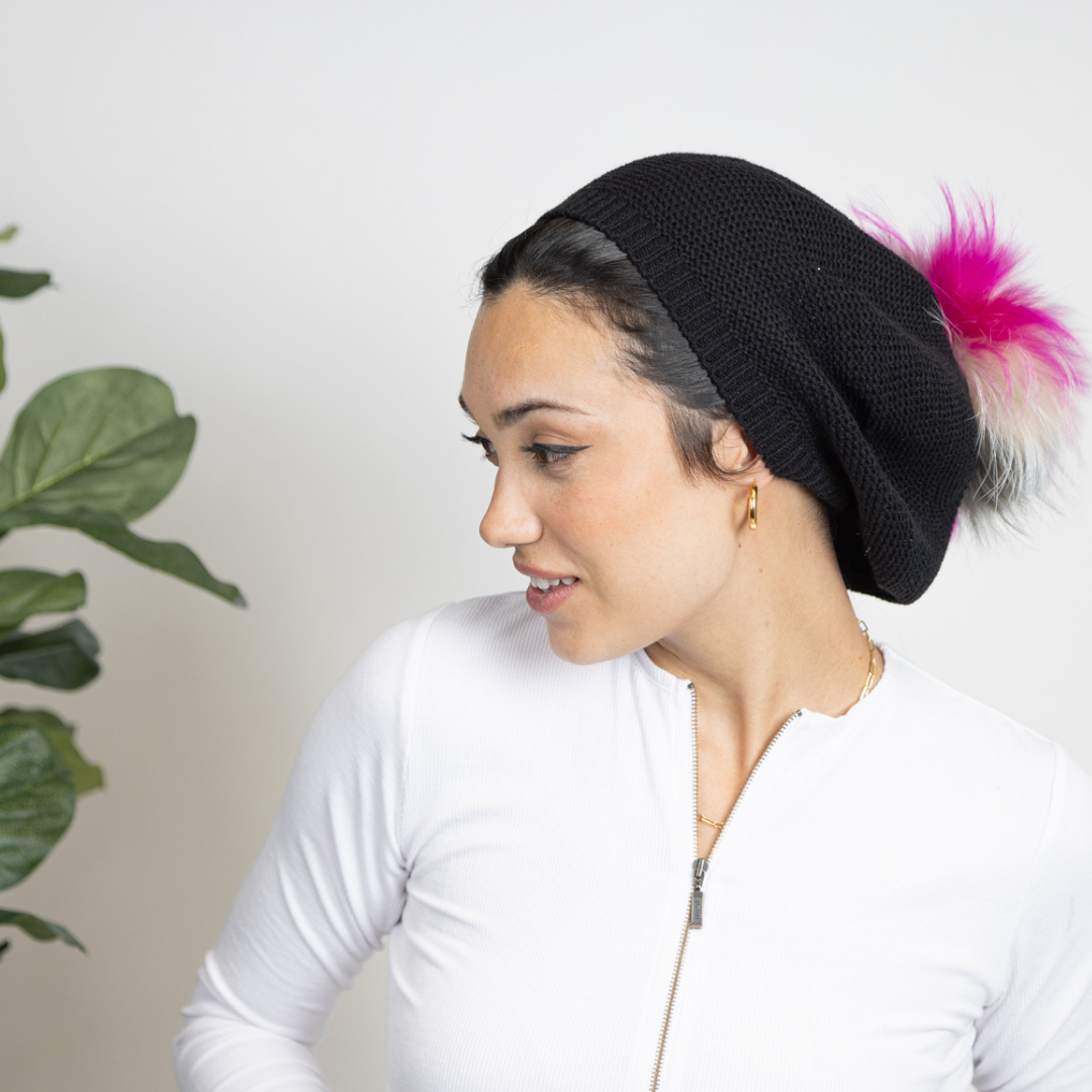 VALERI Signature Lightweight Multi Pom Pom Beret