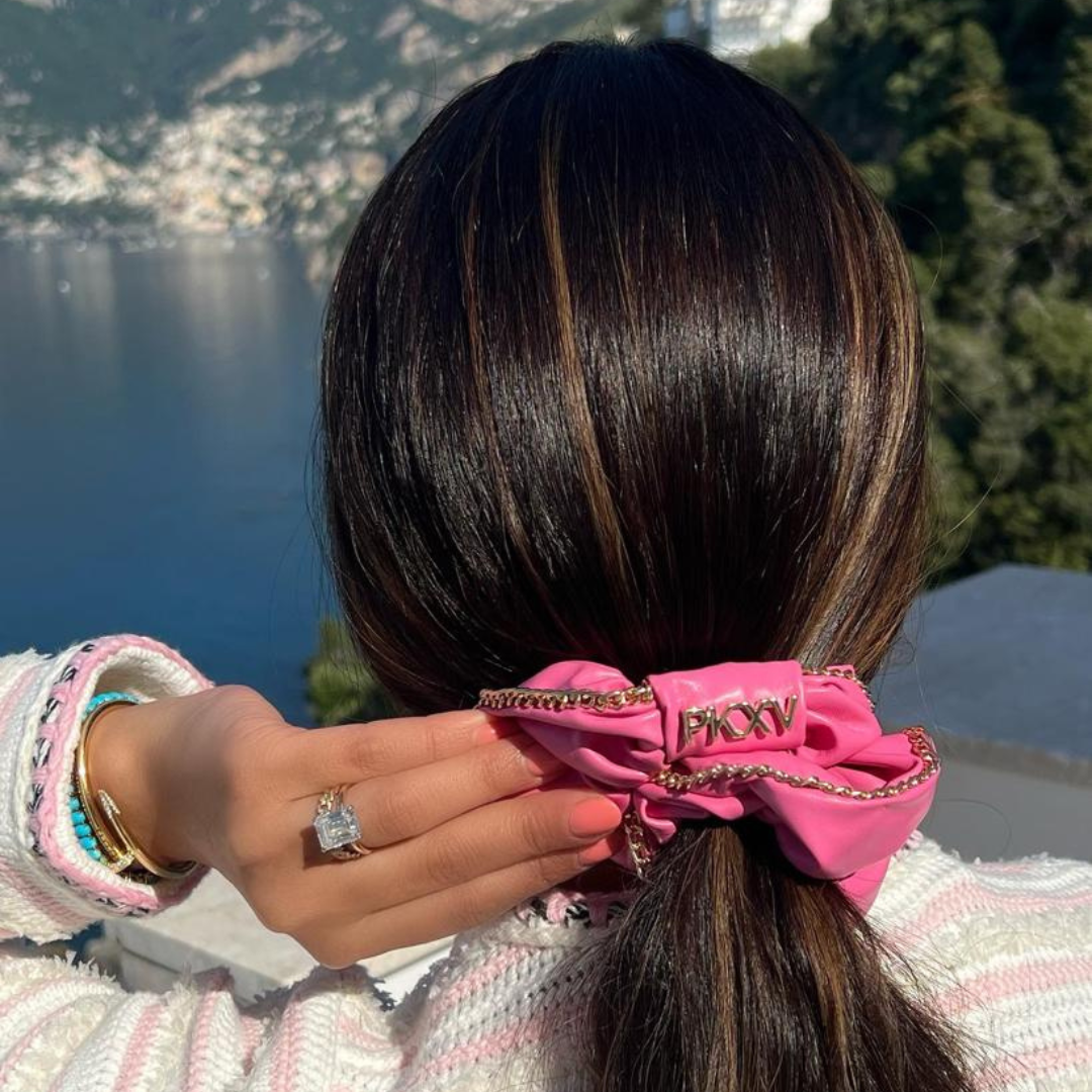 PK Hart x V Spring Edition Genuine Leather Scrunchie