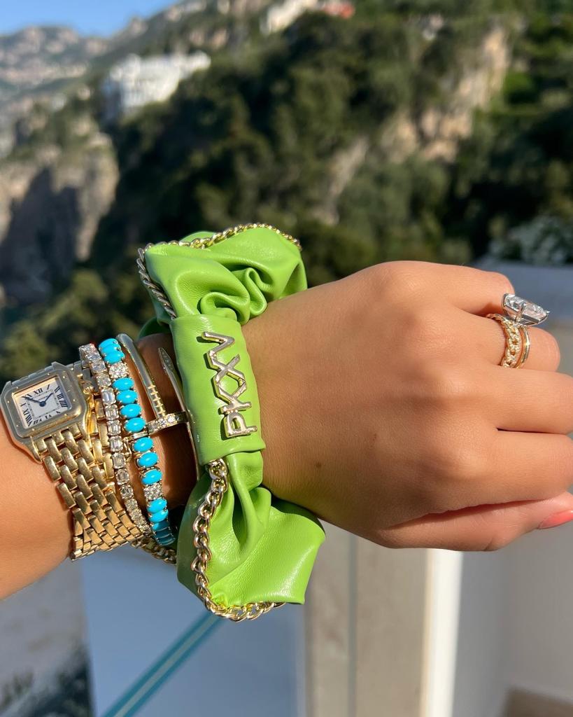 PK Hart x V Spring Edition Genuine Leather Scrunchie