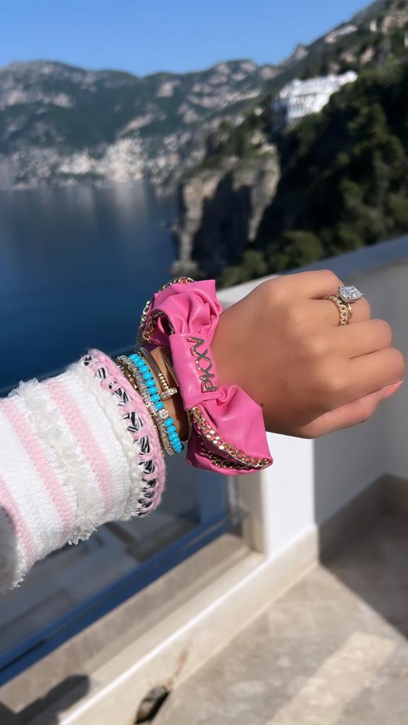 PK Hart x V Spring Edition Genuine Leather Scrunchie