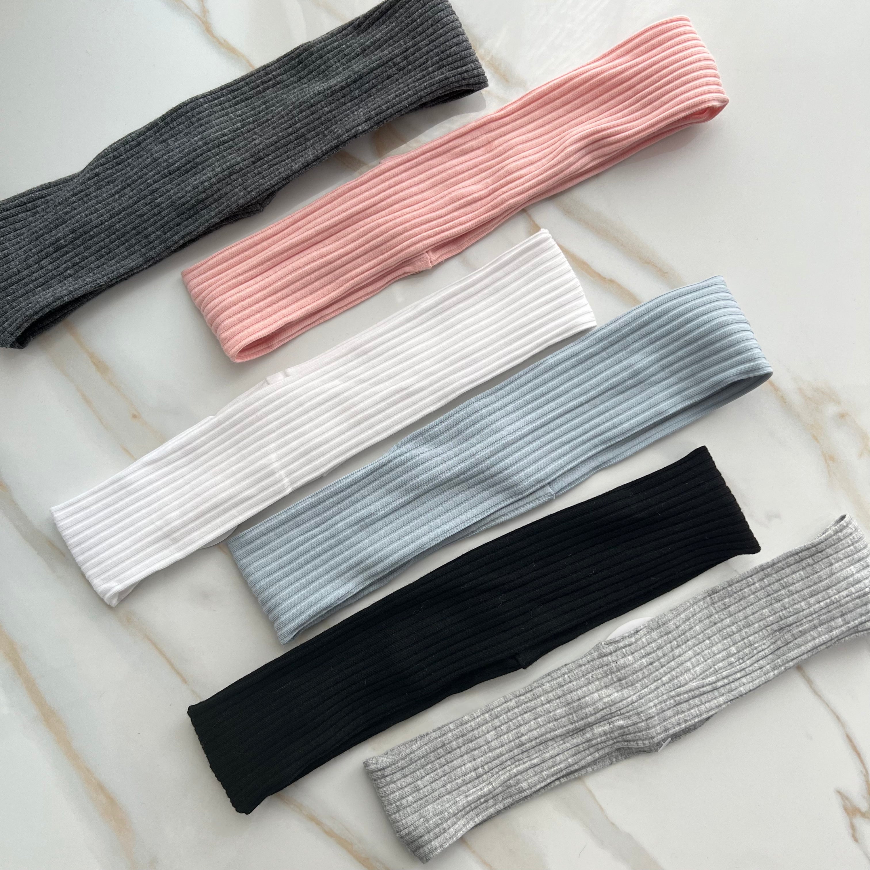 Solid Ribbed Skinny Headbands