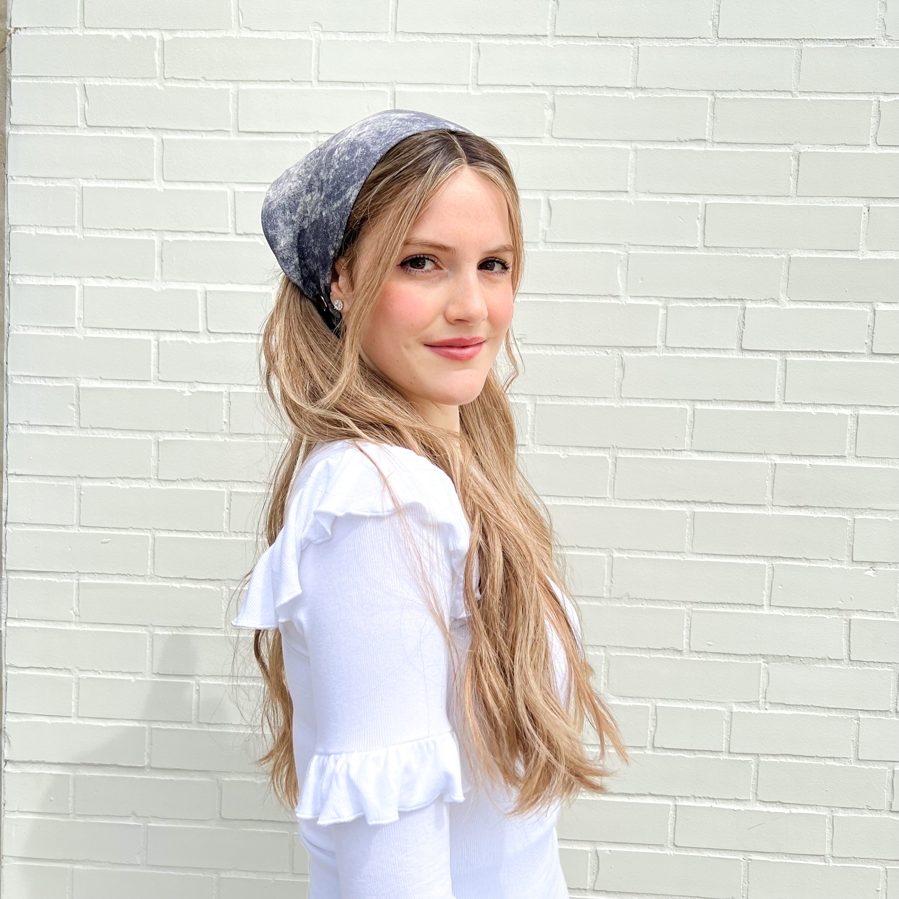 Valeri X Toby Gray Wash Denim Bandana