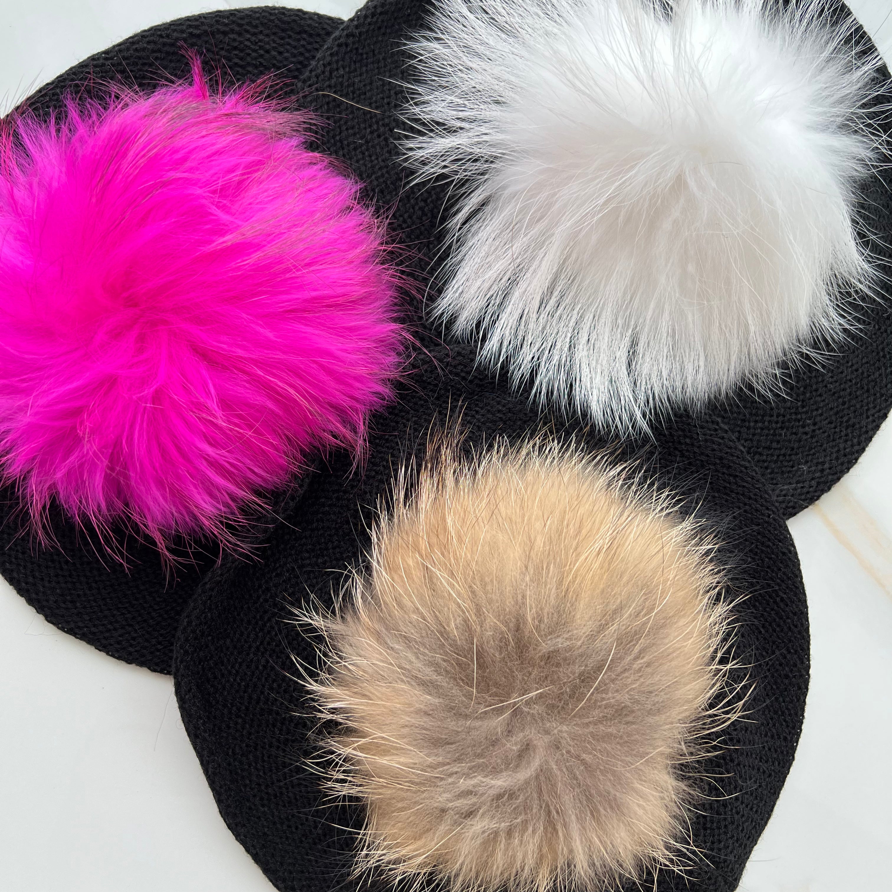 VALERI Signature Lightweight Solid Pom Pom Beret