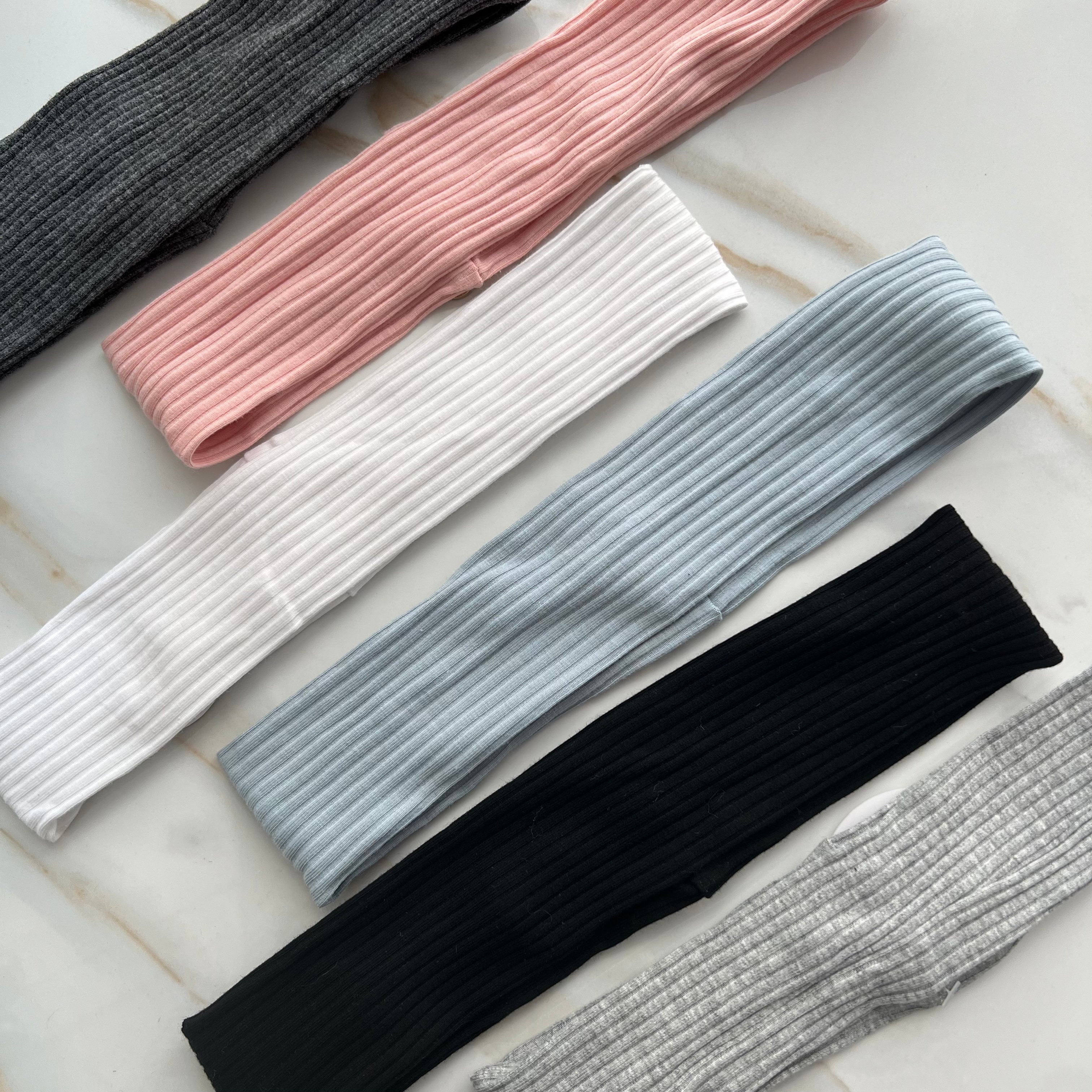 Solid Ribbed Skinny Headbands