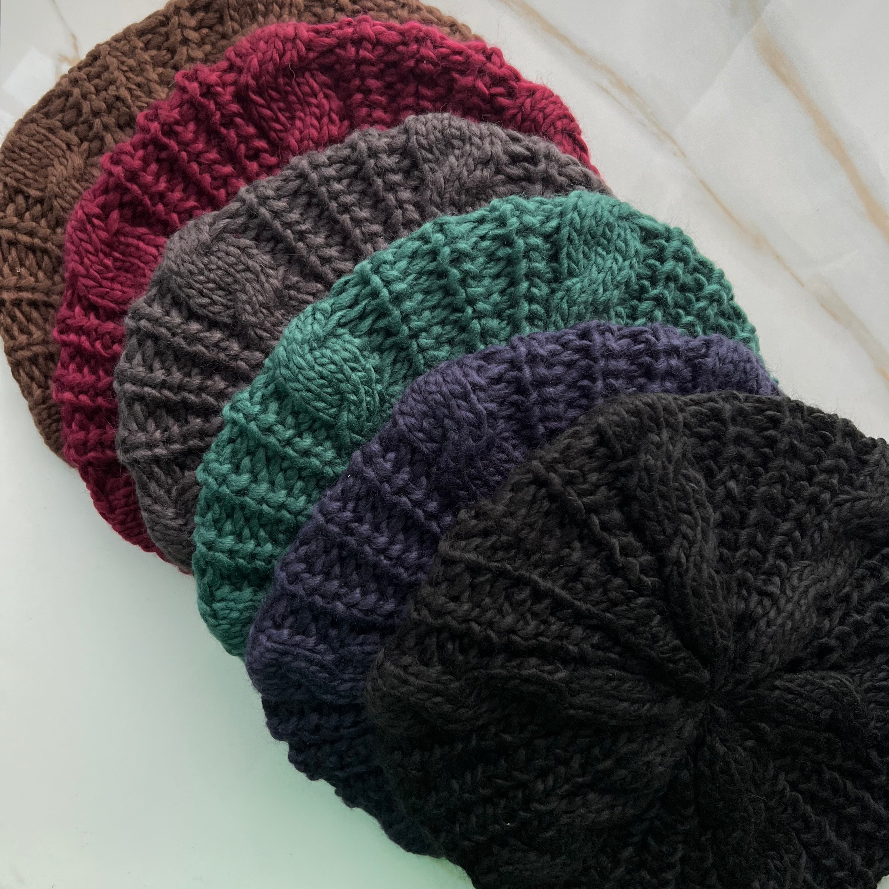 Replacement Cable Knit Winter Beret WITH SNAP